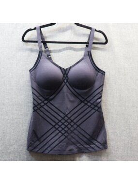 Honeylove Silhouette Cami Smoothing Shapewear Bra Top Vamp Black NWT Size L